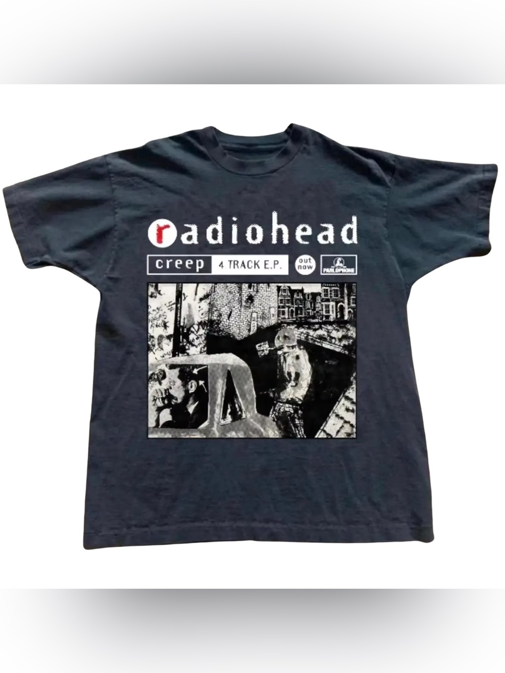 Retro Radiohead Band Graphic Tee - Black Gift For Fan